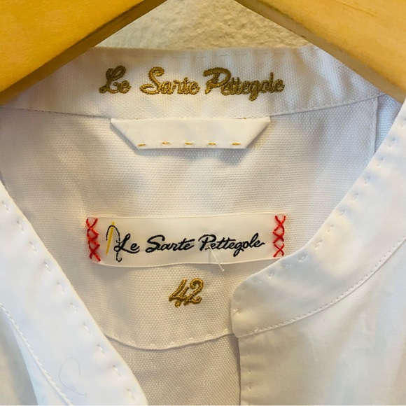 LE SARTE PETTEGOLE NWT White Blue Floral Long Sleeve Popover - Picture 3 of 6